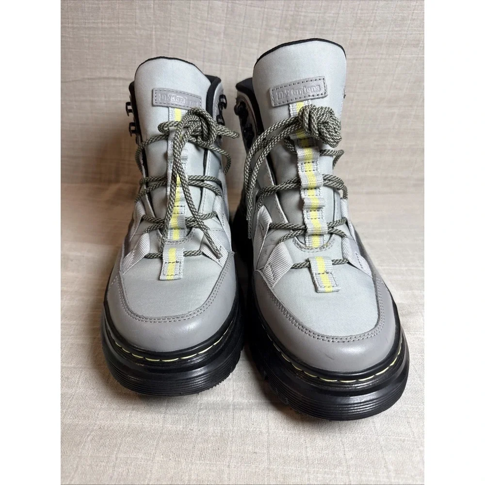 Dr Martens Boury‎ Size 9 Woman - 8 Men Boots Gray Black Chunky Casual NEW-no box